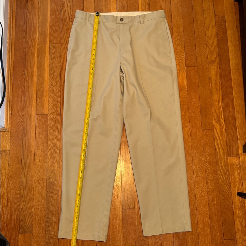 LL Bean Natural Fit 100% cotton flat front khakis in size 36, inseam 32 - Picture 14 of 15